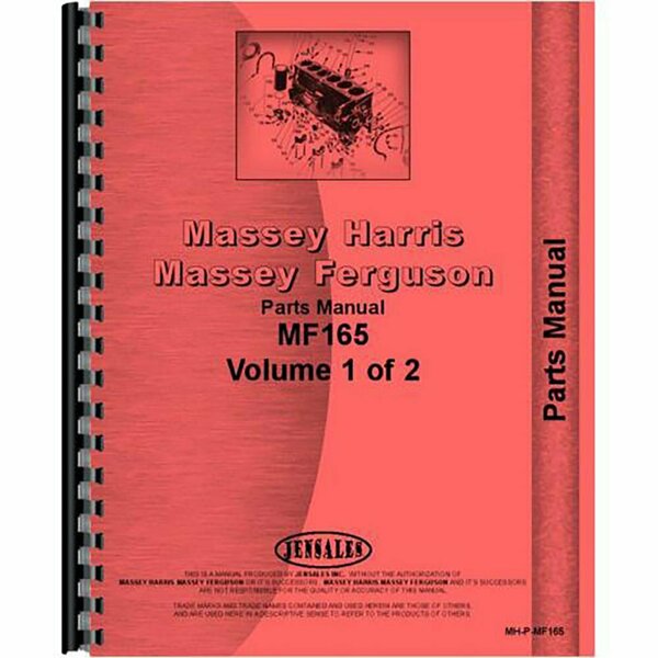 Aftermarket Tractor Parts Manual Fits Massey Ferguson 165 RAP78923